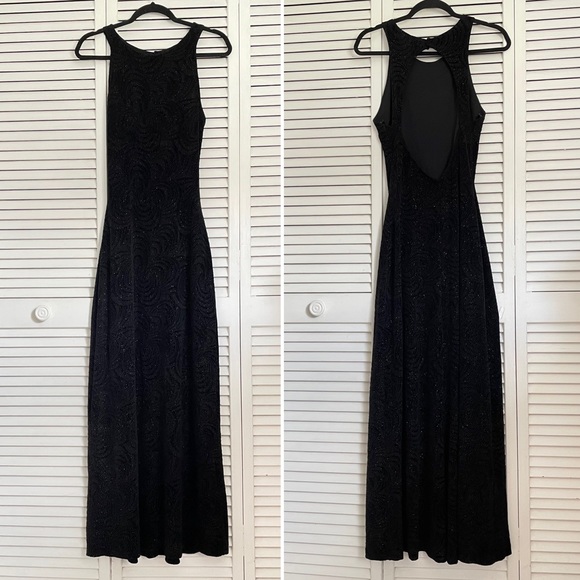 Cache Gorgeous Embellished Sleeveless Black Gown Maxi Dress Size L - Picture 2 of 10